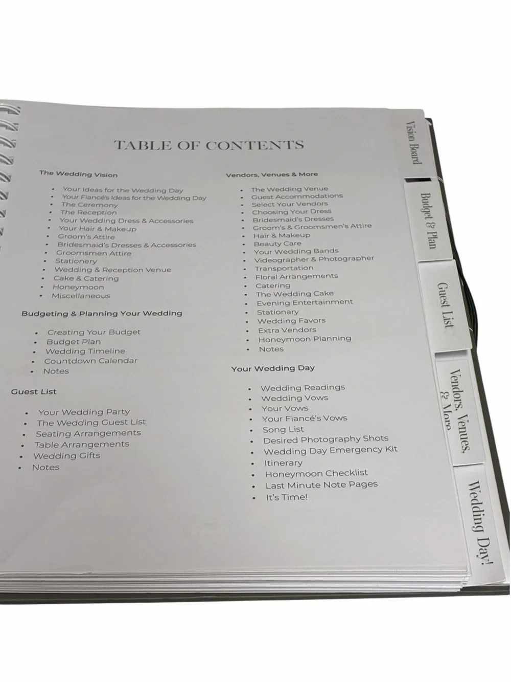 Our Wedding Planner Organizer Spiral Binder Hardcover Bridal Engagement Gift New